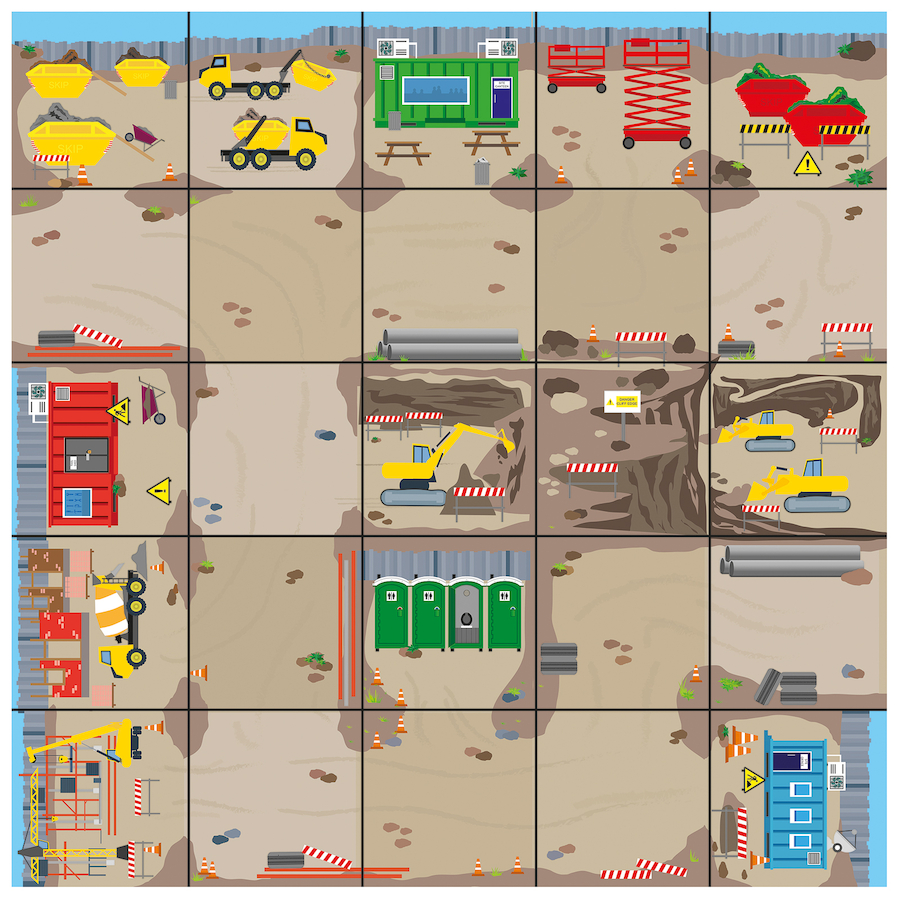 Bee-Bot Matte "Baustelle"