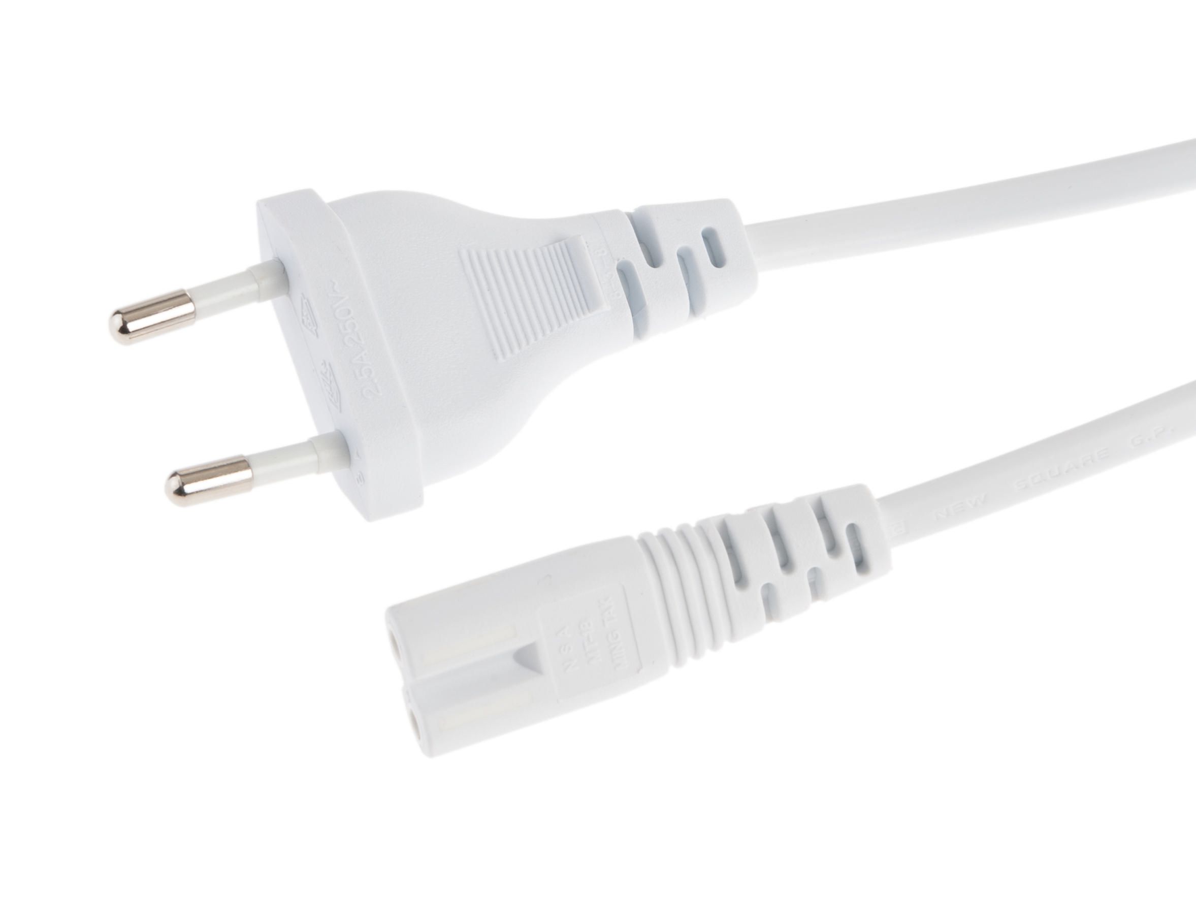 Netzkabel 2 m C7-T26 Weiss