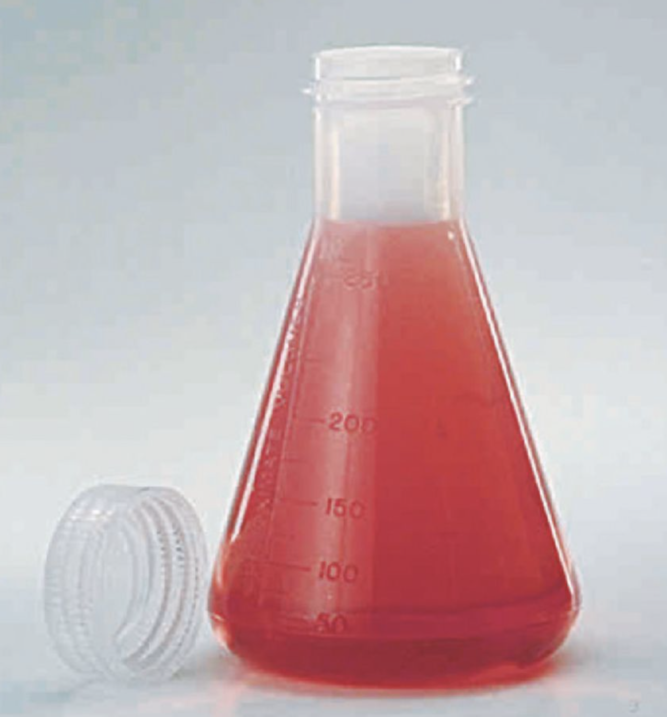 Polymethylpenten-Erlenmeyerkolben mit Schraubverschluss