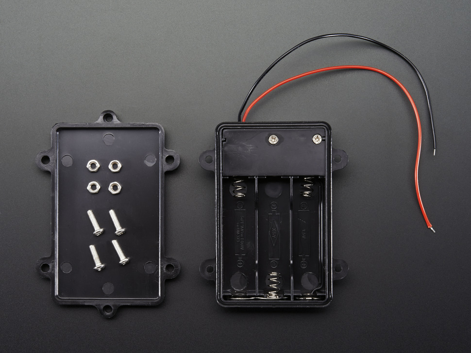 Wasserdichter 3x AA-Batteriehalter mit Ein/Aus-Schalter, Power Adaptors, TecTools
