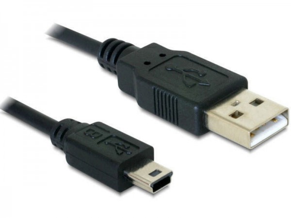 USB2.0 Kabel, A - MiniB, 1m, SW