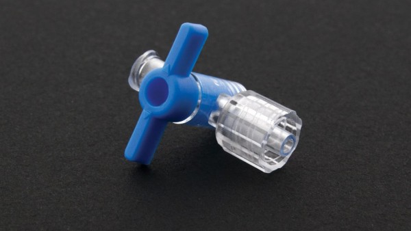 Plastic 2-Way Valve with Luer-Lock Connections